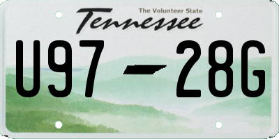TN license plate U9728G