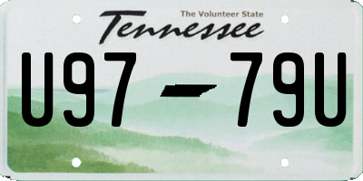 TN license plate U9779U