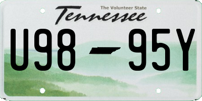 TN license plate U9895Y