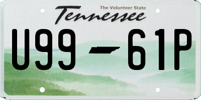 TN license plate U9961P