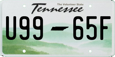 TN license plate U9965F