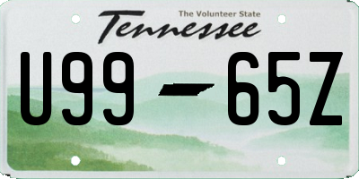 TN license plate U9965Z