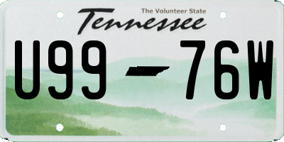 TN license plate U9976W