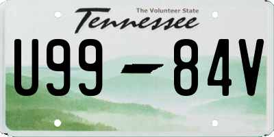 TN license plate U9984V