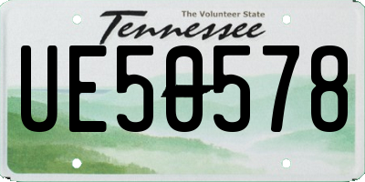 TN license plate UE50578