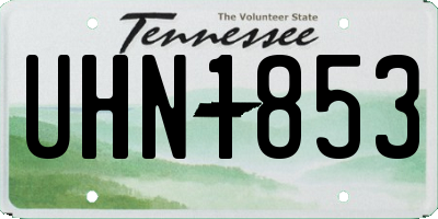 TN license plate UHN1853