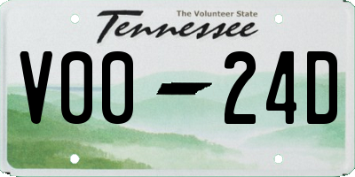 TN license plate V0024D