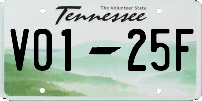 TN license plate V0125F