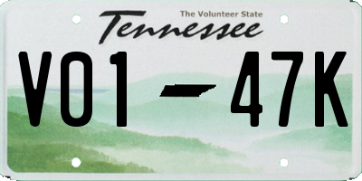 TN license plate V0147K