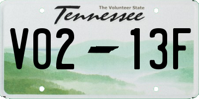TN license plate V0213F