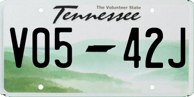 TN license plate V0542J