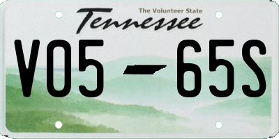TN license plate V0565S