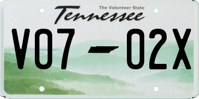 TN license plate V0702X