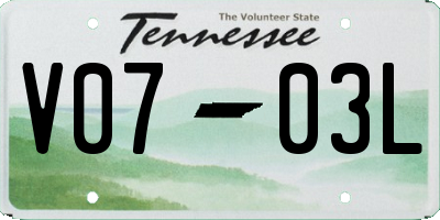 TN license plate V0703L