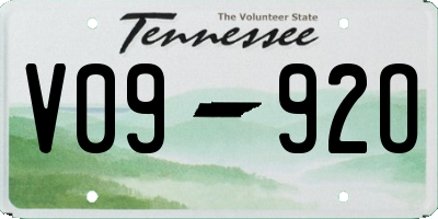 TN license plate V0992O