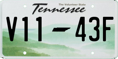 TN license plate V1143F