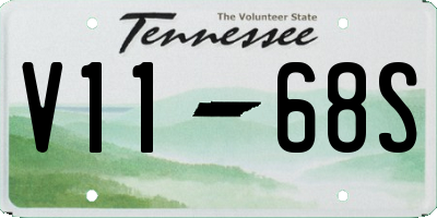 TN license plate V1168S