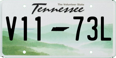 TN license plate V1173L