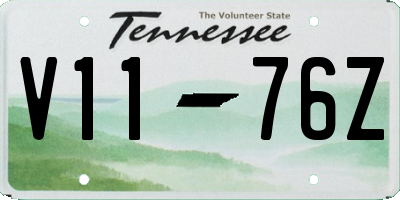 TN license plate V1176Z