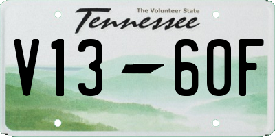 TN license plate V1360F