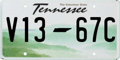 TN license plate V1367C
