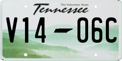 TN license plate V1406C