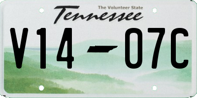 TN license plate V1407C