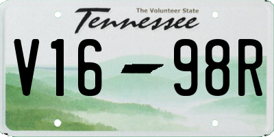 TN license plate V1698R