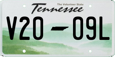 TN license plate V2009L