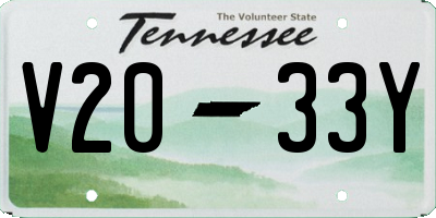 TN license plate V2033Y