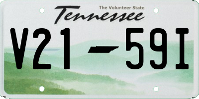TN license plate V2159I