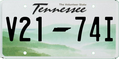 TN license plate V2174I