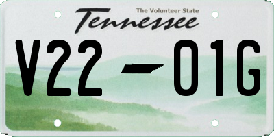 TN license plate V2201G