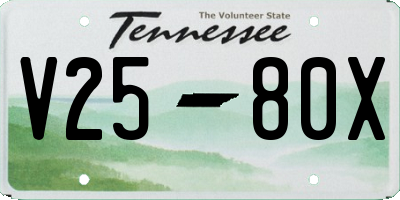 TN license plate V2580X