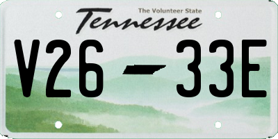 TN license plate V2633E