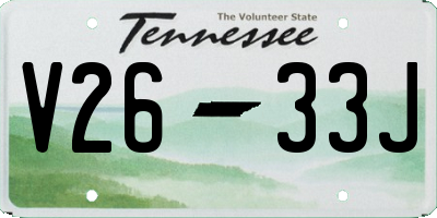 TN license plate V2633J