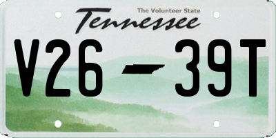 TN license plate V2639T