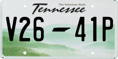 TN license plate V2641P