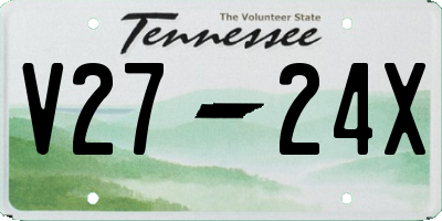 TN license plate V2724X