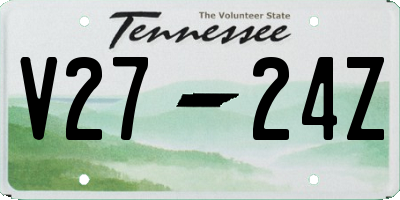 TN license plate V2724Z