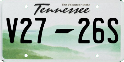 TN license plate V2726S