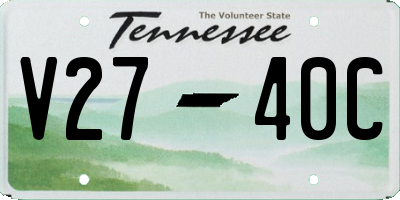 TN license plate V2740C