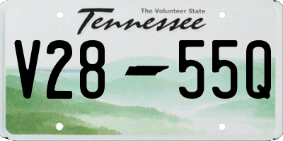 TN license plate V2855Q