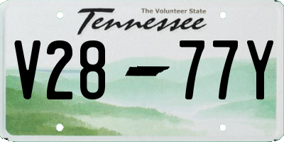 TN license plate V2877Y