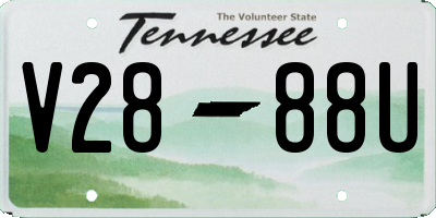 TN license plate V2888U