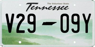 TN license plate V2909Y