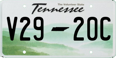 TN license plate V2920C