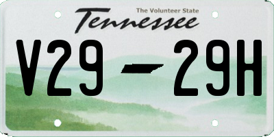 TN license plate V2929H