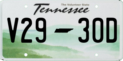 TN license plate V2930D