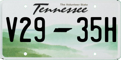 TN license plate V2935H